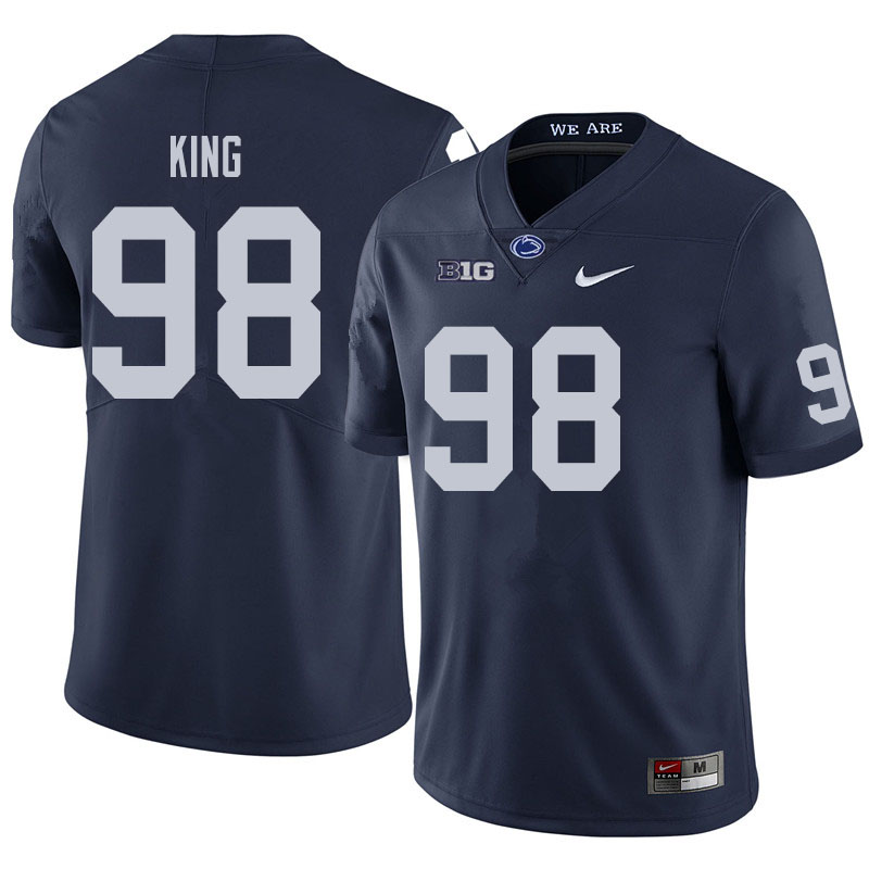 Men #98 Bradley King Penn State Nittany Lions College Football Jerseys Sale-Navy